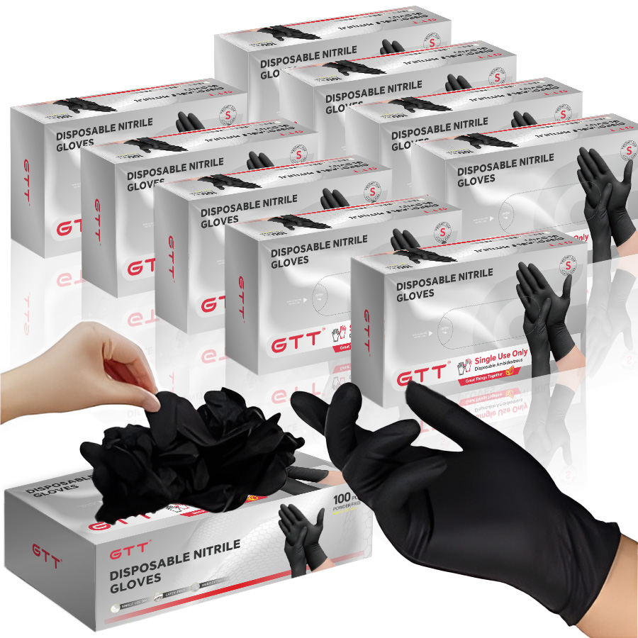 Exam Glove Nitrile - 100-1000 шт. нитриловых смотровых перчаток, черные,