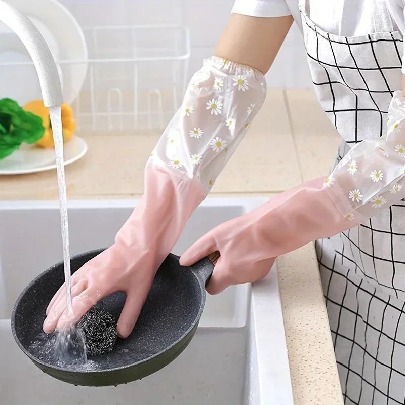 Rubber Glove Cleaning - Резиновые перчатки с длинными рукавами для