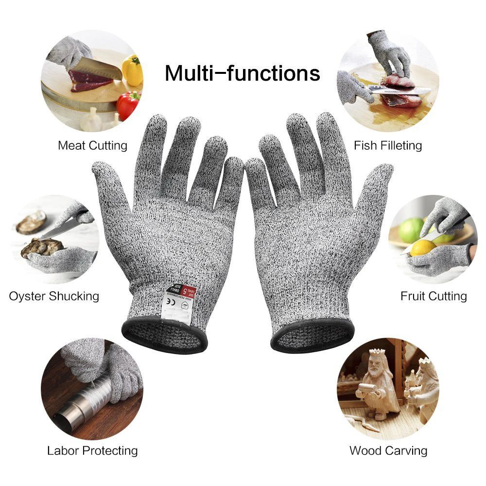 Cut Resistant Glove - Перчатки строительные противопорезные HPPE 5-го уровня,